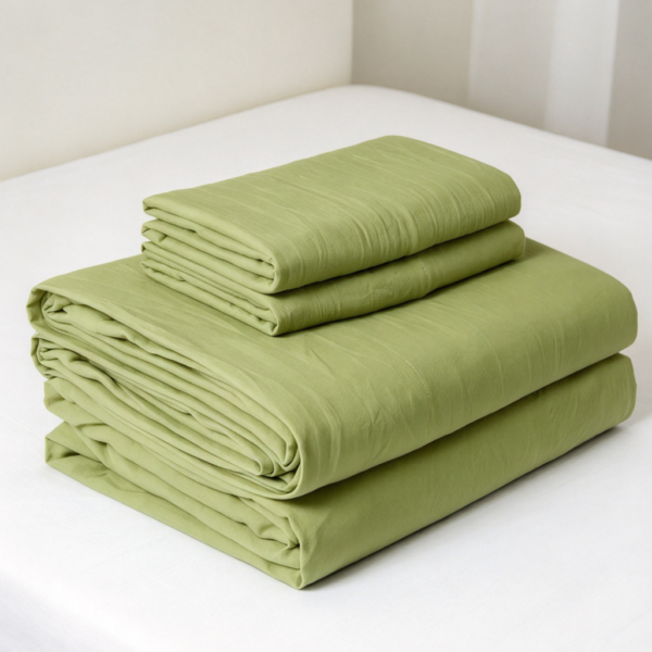 Green 4-Piece Microfiber Bed Sheet Set
