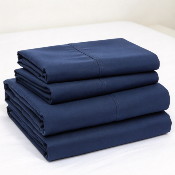 Navy Blue 4-Piece Microfiber Sheet Set