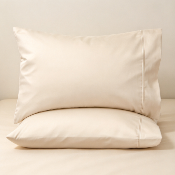 2-Pack 400TC Cotton Pillowcases Beige