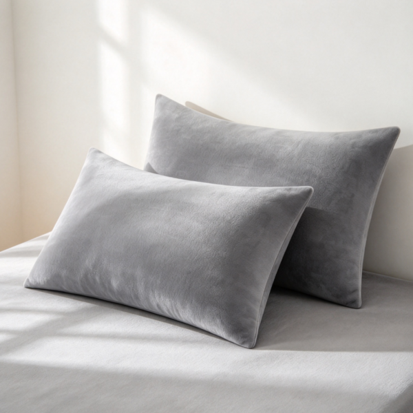 2-Pack Grey Flannel Pillowcases