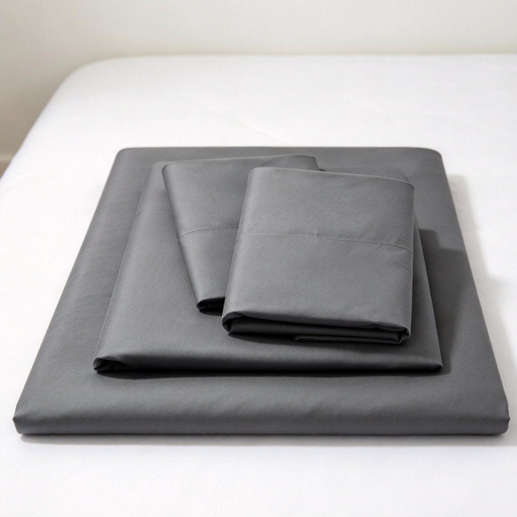 4-Piece Dark Grey Microfiber Sheet Set