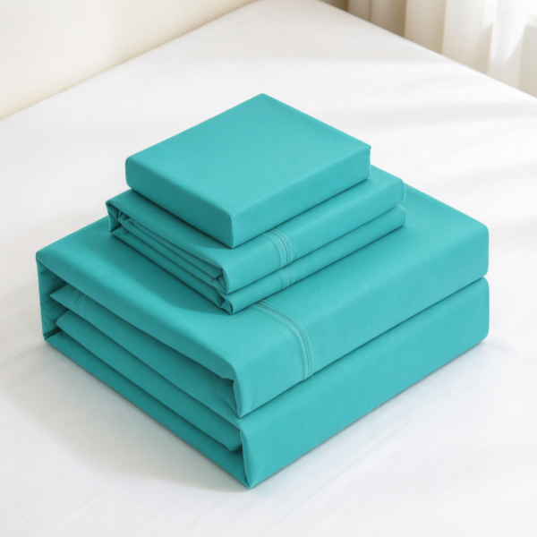 Turquoise Cooling 4-Piece Sheet Set Deep Pocket