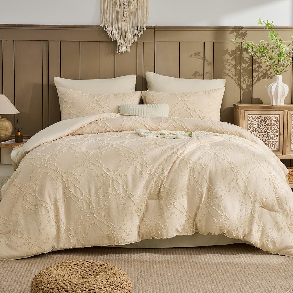 Tufted Embroidery Boho 7-Piece Comforter Set