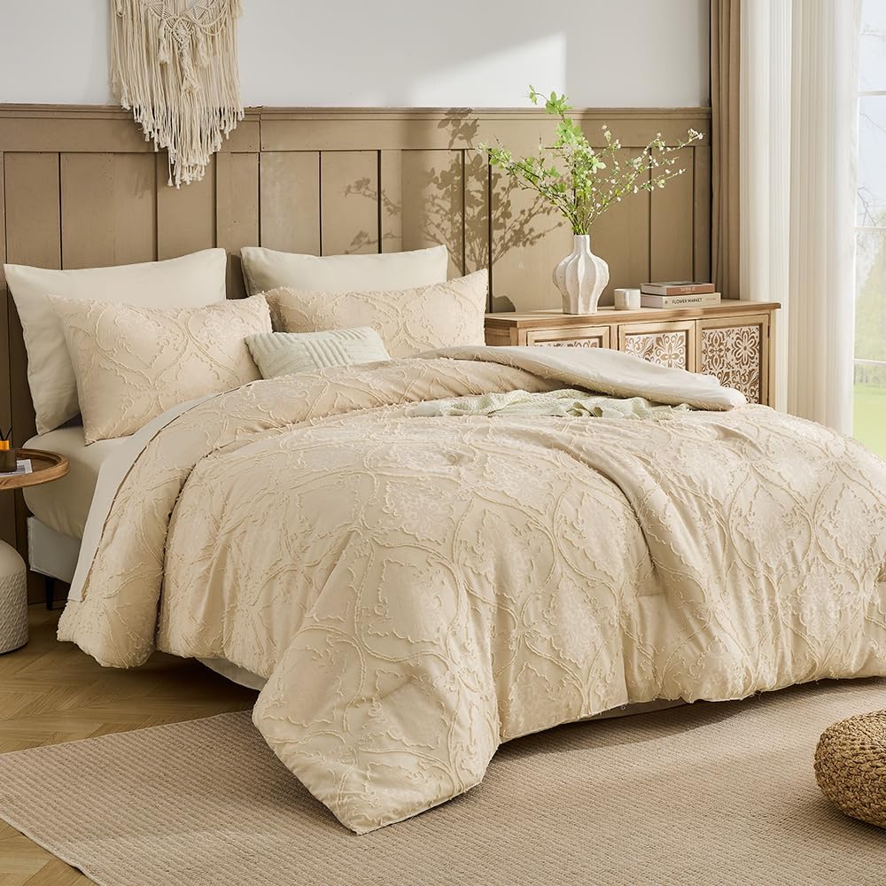 Tufted Embroidery Boho 7-Piece Comforter Set - Image 2