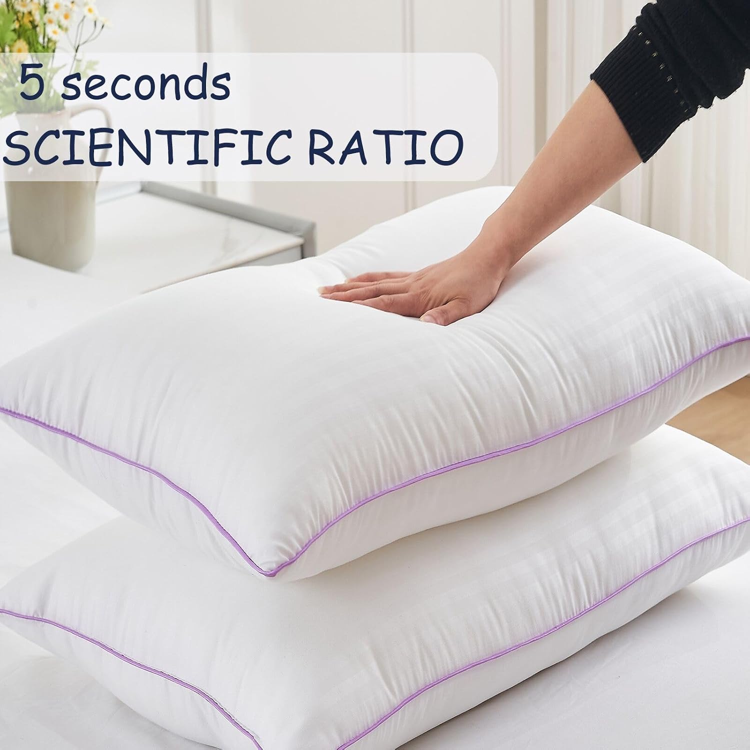 2-Pack Down Alternative Side Sleeper Pillows - Image 2